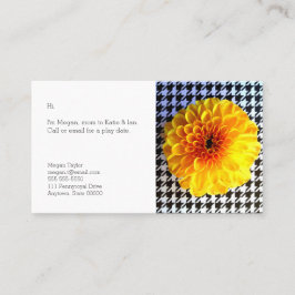 Tarjeta De Presentación Flor amarilla en la cabeza de gallo