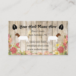 Tarjeta de presentación Floral Boer Goat
