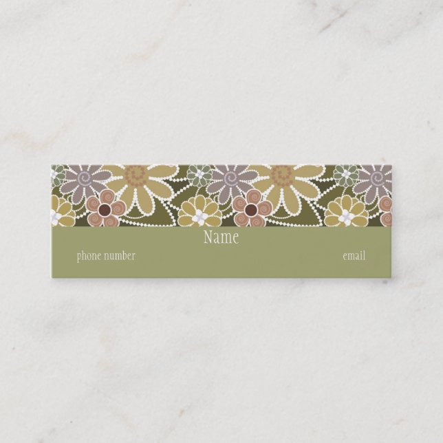 Tarjeta de presentación floral divertida (Anverso)