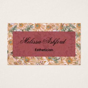 Tarjeta de presentación floral elegante