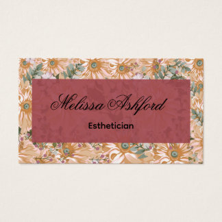 Tarjeta de presentación floral elegante