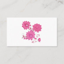 Tarjeta de presentación floral elegante en rosa