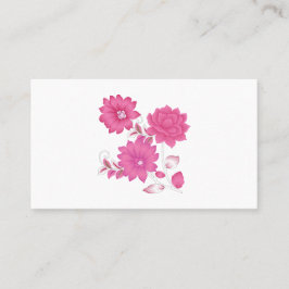 Tarjeta de presentación floral elegante en rosa