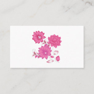 Tarjeta de presentación floral elegante en rosa