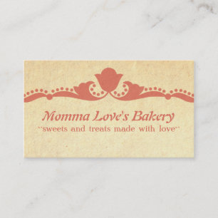 Tarjeta De Presentación Floral Flourish Business Card, rojo