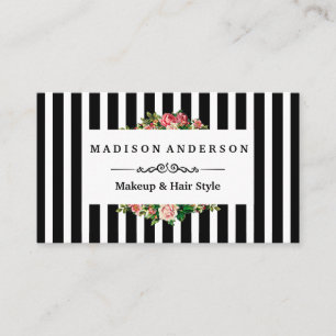 Tarjeta de presentación floral moderna de Stripe