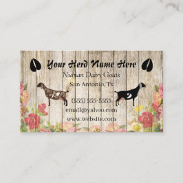Tarjeta de presentación Floral Nubian Dairy Goat