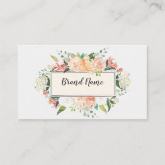Tarjeta de presentación floral vintage