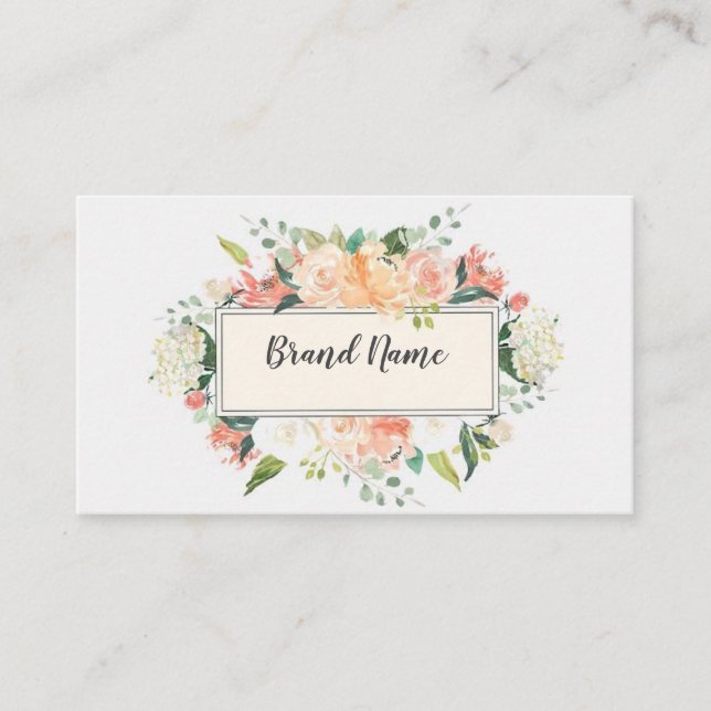 Tarjeta de presentación floral vintage (Anverso)