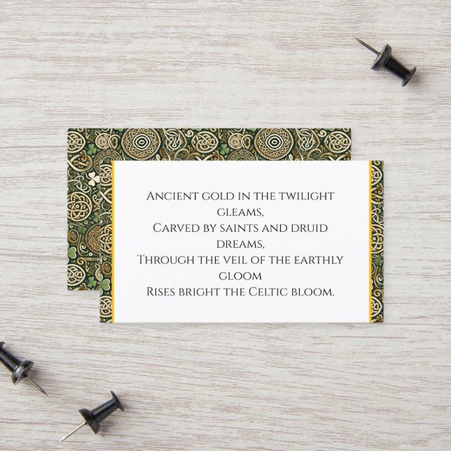 Tarjeta De Presentación Florecer Celta (Anverso/Reverso In Situ)