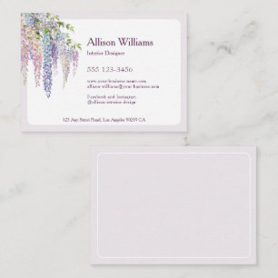 Tarjeta De Presentación Flores Colgantes Modernas Femeninas