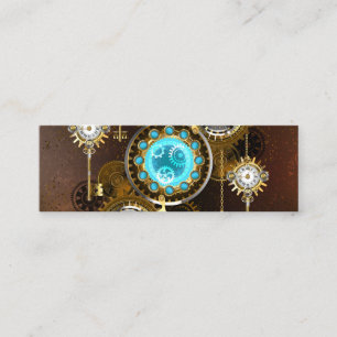 Tarjeta De Presentación Fondo de roscas de vapor con lentes turquesas