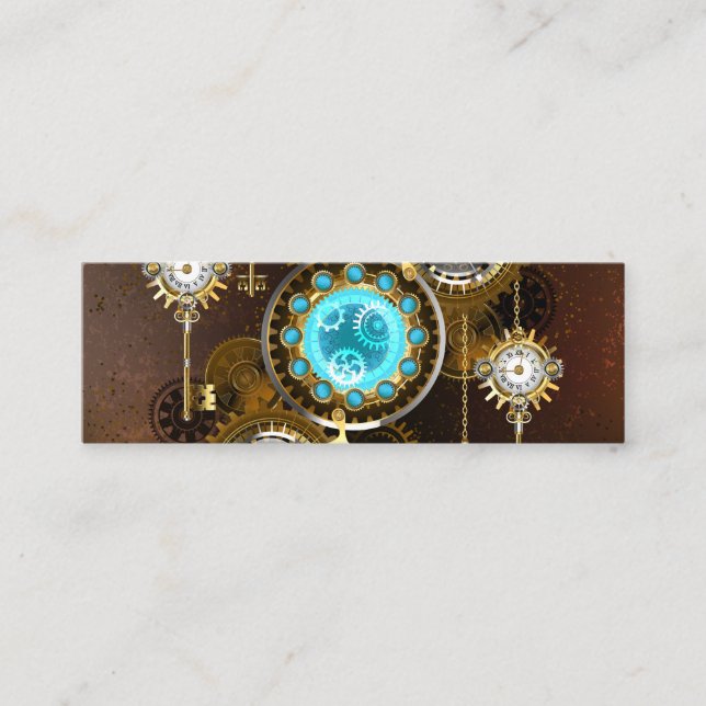 Tarjeta De Presentación Fondo de roscas de vapor con lentes turquesas (Anverso)