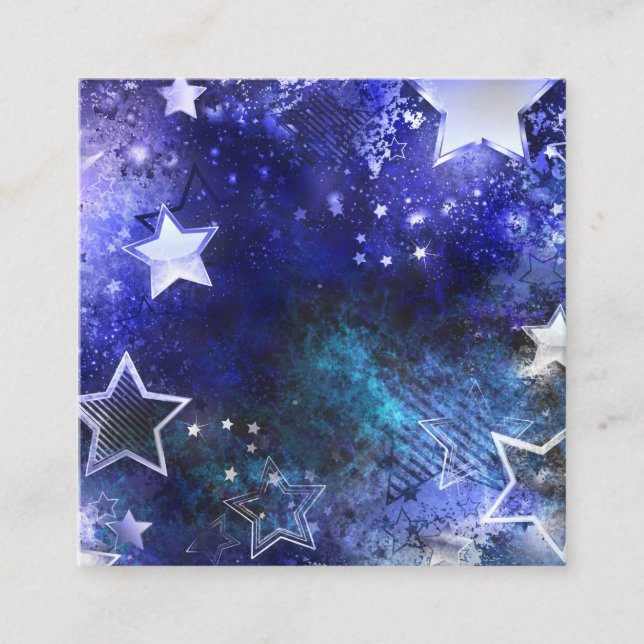 Tarjeta De Presentación Fondo espacial con estrellas (Anverso)