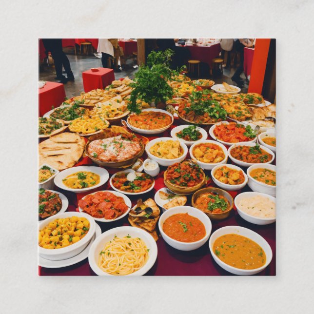 Tarjeta De Presentación "Foodie Paradise Contact Card" (Anverso)