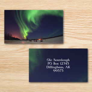 Tarjeta De Presentación Foto de la Aurora Boreal