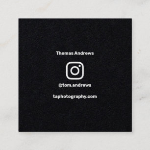 Tarjeta De Presentación Fotógrafo mínimo en medios sociales kraft en Insta