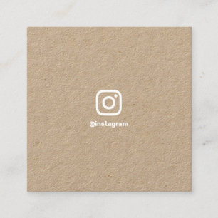 Tarjeta De Presentación Fotógrafo mínimo en medios sociales kraft en Insta