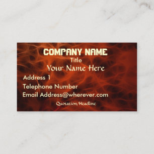 Tarjeta de presentación FRACTAL FLAMING FIRE FIRME
