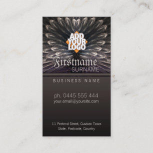 Tarjeta de presentación Fractal Love Feathers