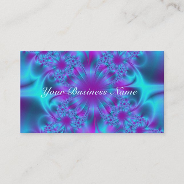 Tarjeta de presentación Fractal Purple Mesh (Anverso)
