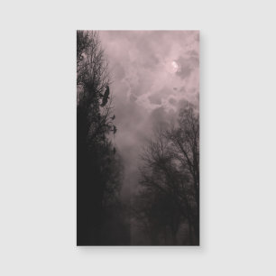 Tarjeta de presentación Full Moon Red Haunted Sky 