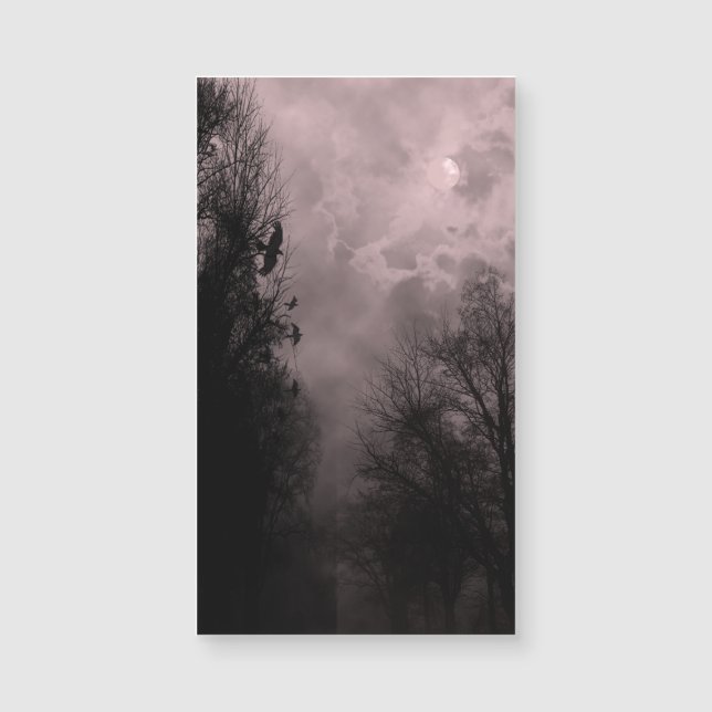 Tarjeta de presentación Full Moon Red Haunted Sky  (Anverso)