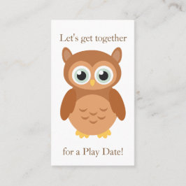 Tarjeta De Presentación Fun Owl Playdate