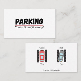 Tarjeta De Presentación Funny Parking You're Doing It Wrong