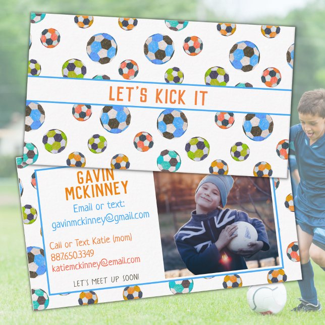 Tarjeta De Presentación Fútbol Vamos a patear el contacto de un chico (Subido por el creador)
