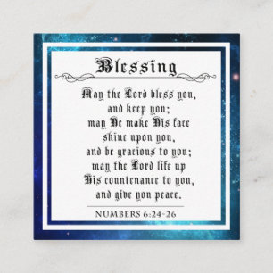 Tarjeta De Presentación Galaxia del espacio azul de BIble Prisé Blessing N