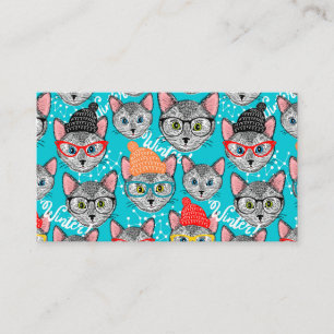 Tarjeta De Presentación Gato en el gorra