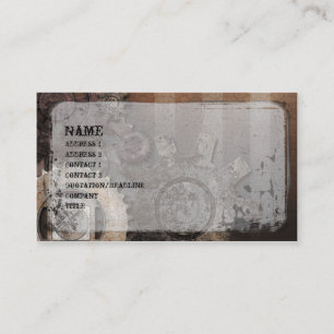 Tarjeta de presentación Gear Up Steampunk Grunge