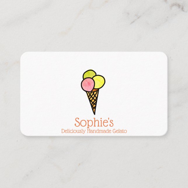 Tarjeta de presentación Gelato Ice-Crema de fabric (Anverso)