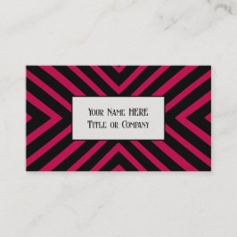 Tarjeta de presentación geométrica rosa negrita
