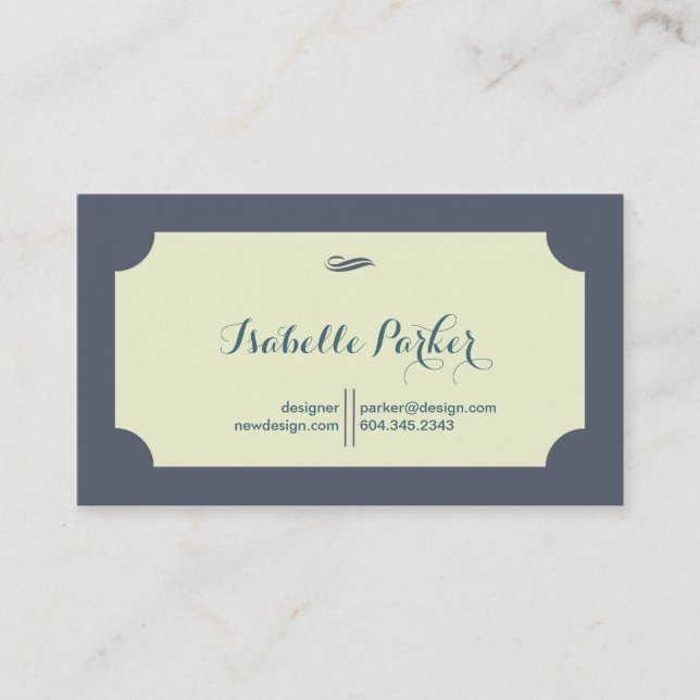 Tarjeta de presentación Glam Classic (Anverso)