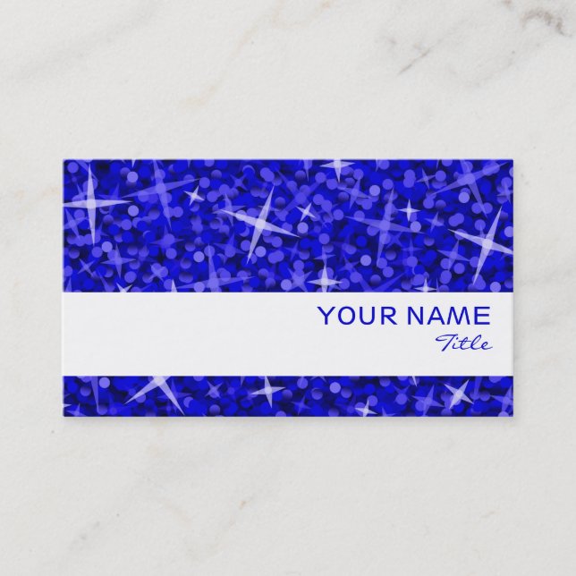Tarjeta de presentación Glitz Dark Blue stripe (Anverso)