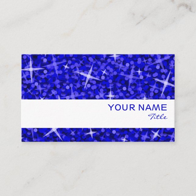 Tarjeta de presentación Glitz Dark Blue stripe (Anverso)