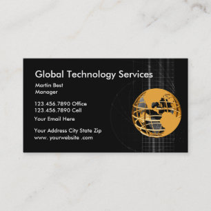Tarjeta de presentación global de servicios de tec