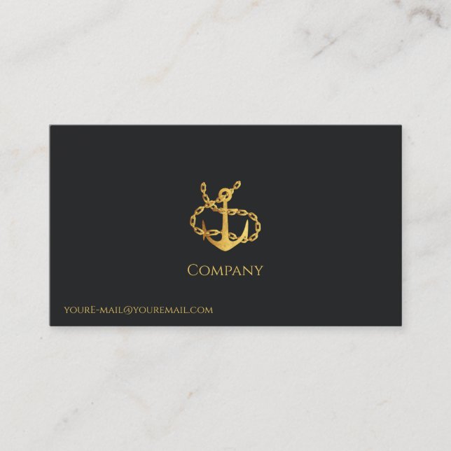 Tarjeta de presentación Gold Anchor (Anverso)