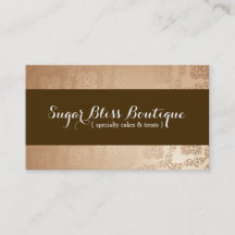 Tarjeta de presentación Gold and Brown Bakery