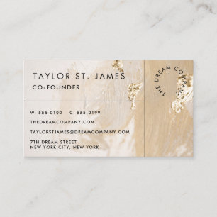 Tarjeta de presentación Gold Beige Painting