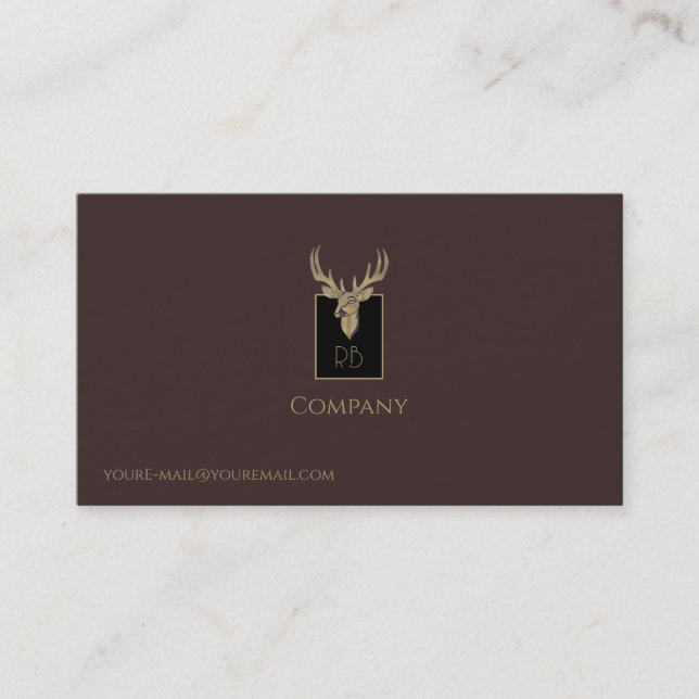 Tarjeta de presentación Gold Deer Head (Anverso)
