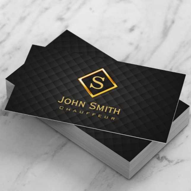 Tarjeta de presentación Gold Diamond Monogram Chau (Subido por el creador)