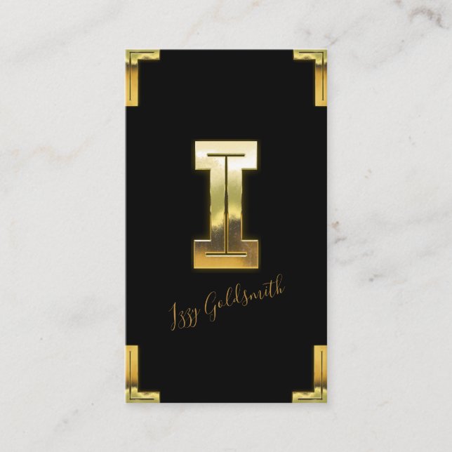 Tarjeta de presentación Gold I Inicial y Fronteras (Anverso)