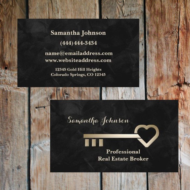 Tarjeta de presentación Gold Key Velvet Black Real (Subido por el creador)