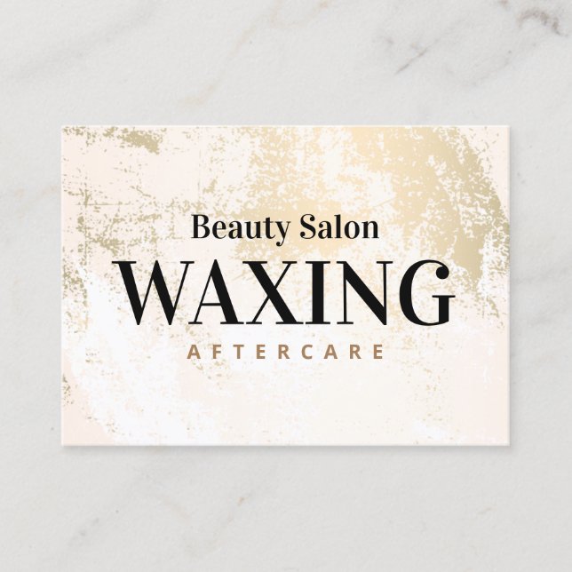 Tarjeta de presentación Gold Pastel Waxy Aftercare (Anverso)