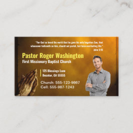 Tarjeta de presentación Gold Pastor o Deacon Photo