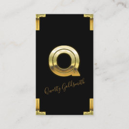 Tarjeta de presentación Gold Q Inicial y Borders