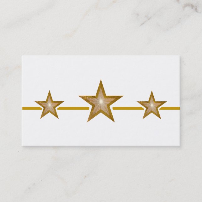 Tarjeta de presentación Gold Star 3 estrellas blan (Anverso)